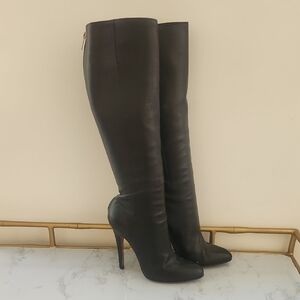 Jimmy Choo Black Knee-High 105 Boots - Sz 39